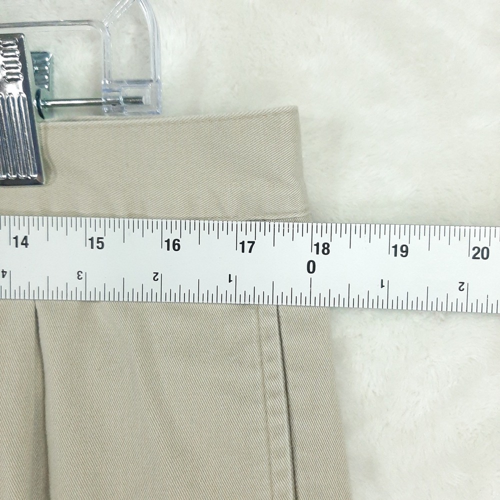 Cutter & Buck Mens Khaki Shorts 36 Double Pleated Cotton Twill Beige Tan Casual - Picture 3 of 8
